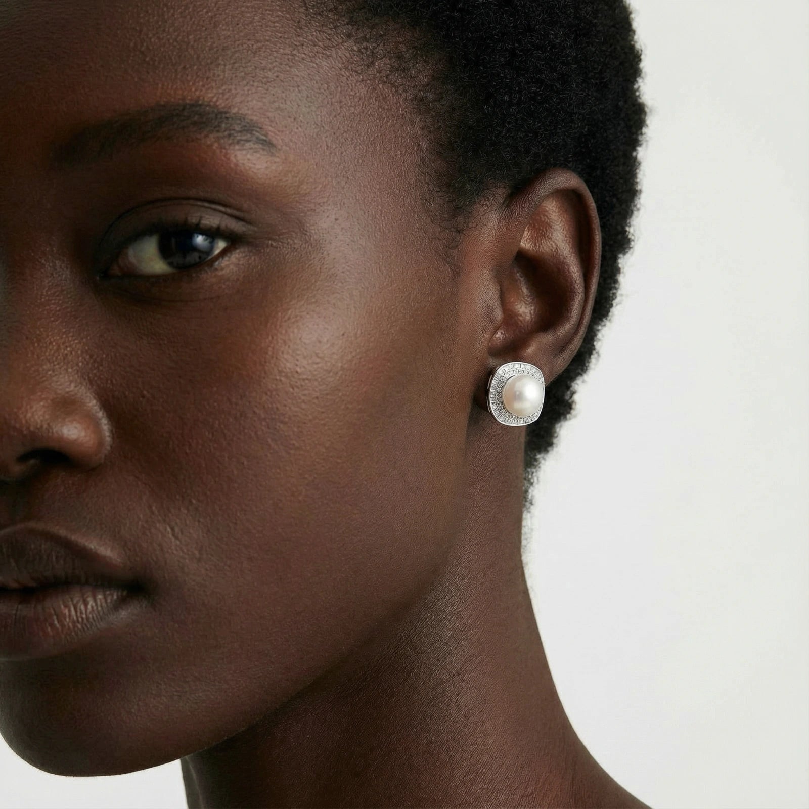 Boucles d'oreilles Halo Pearl