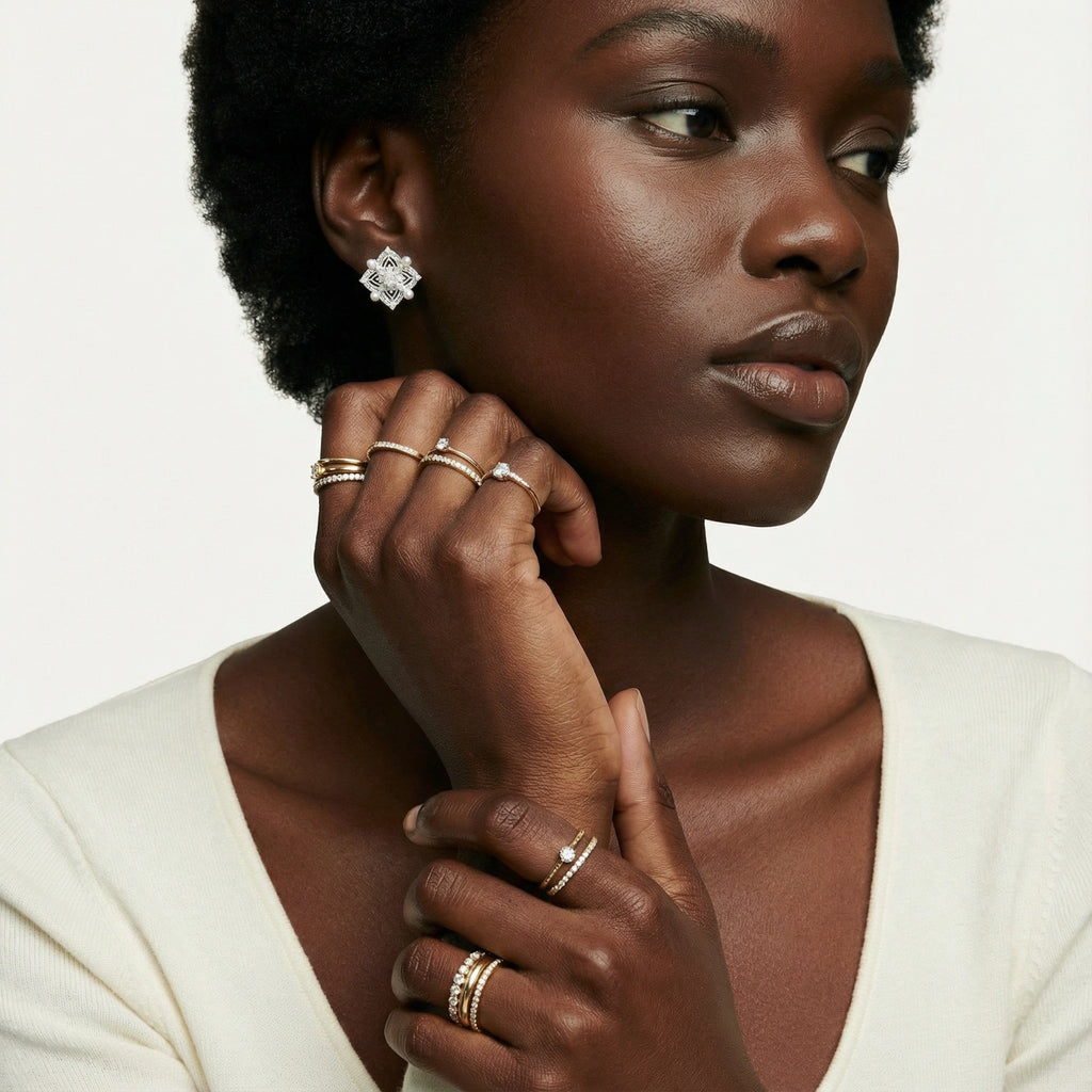 Boucles d'oreilles croix en perle céleste