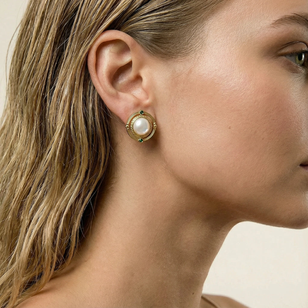 Clous d'oreilles en forme de rose des vents