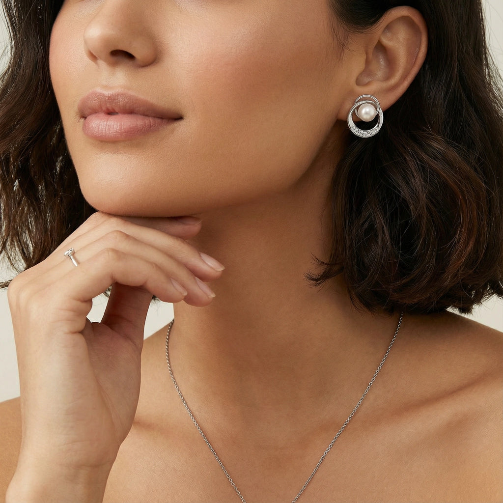 Boucles d'oreilles Pearl Orbit