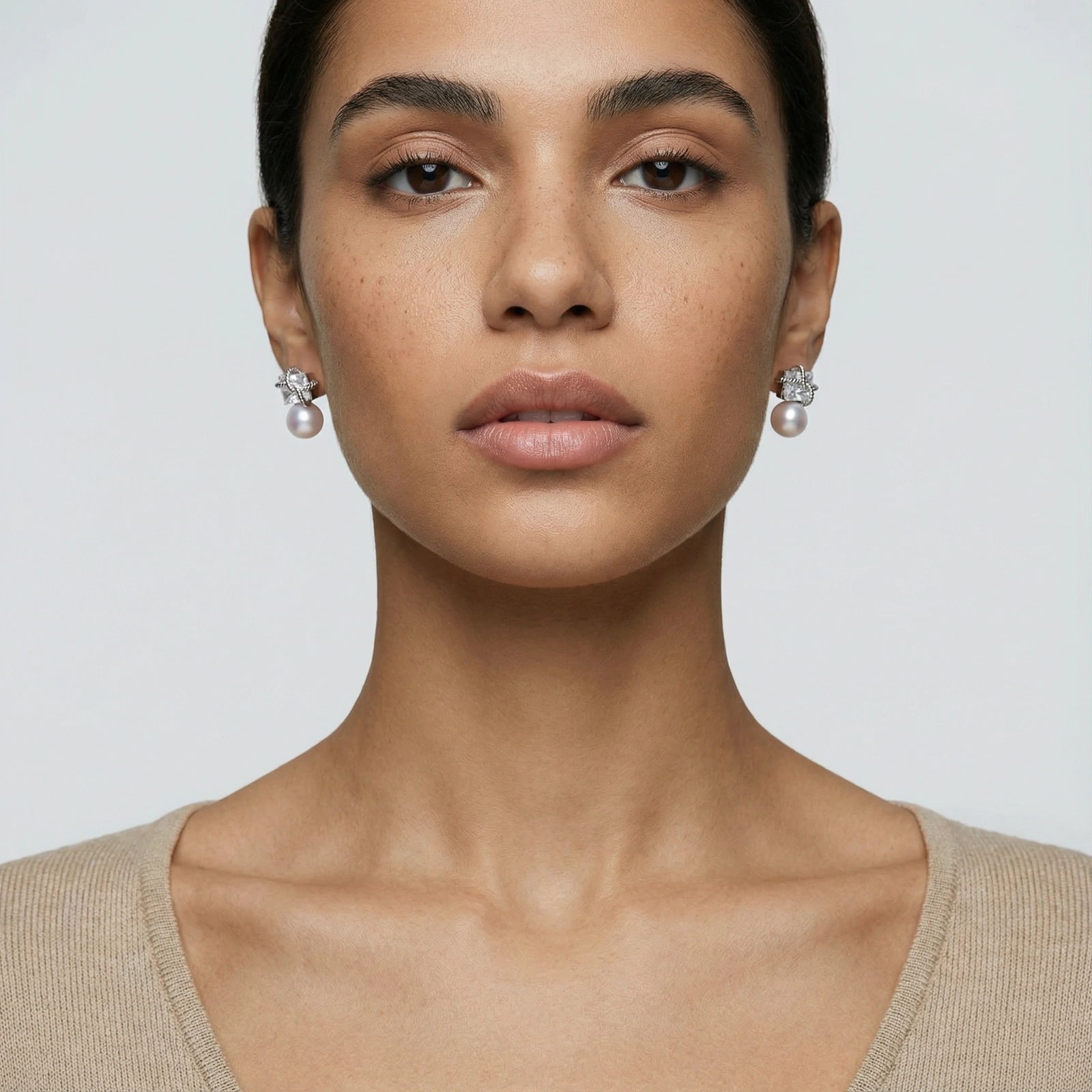 Boucles d'oreilles pendantes Stardust Pearl