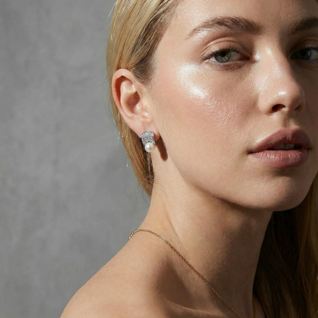 Boucles d'oreilles Luna Pearl Dome