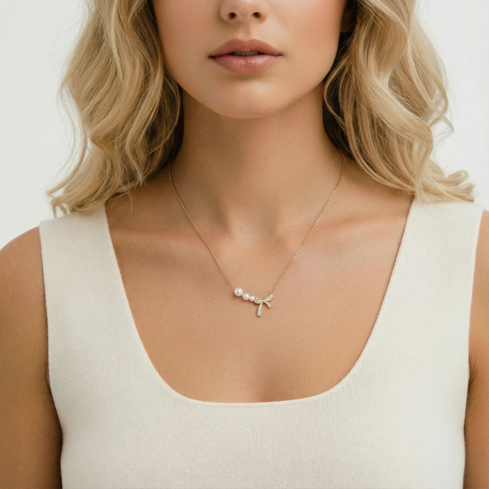 Pearl Bow Dreams Necklace