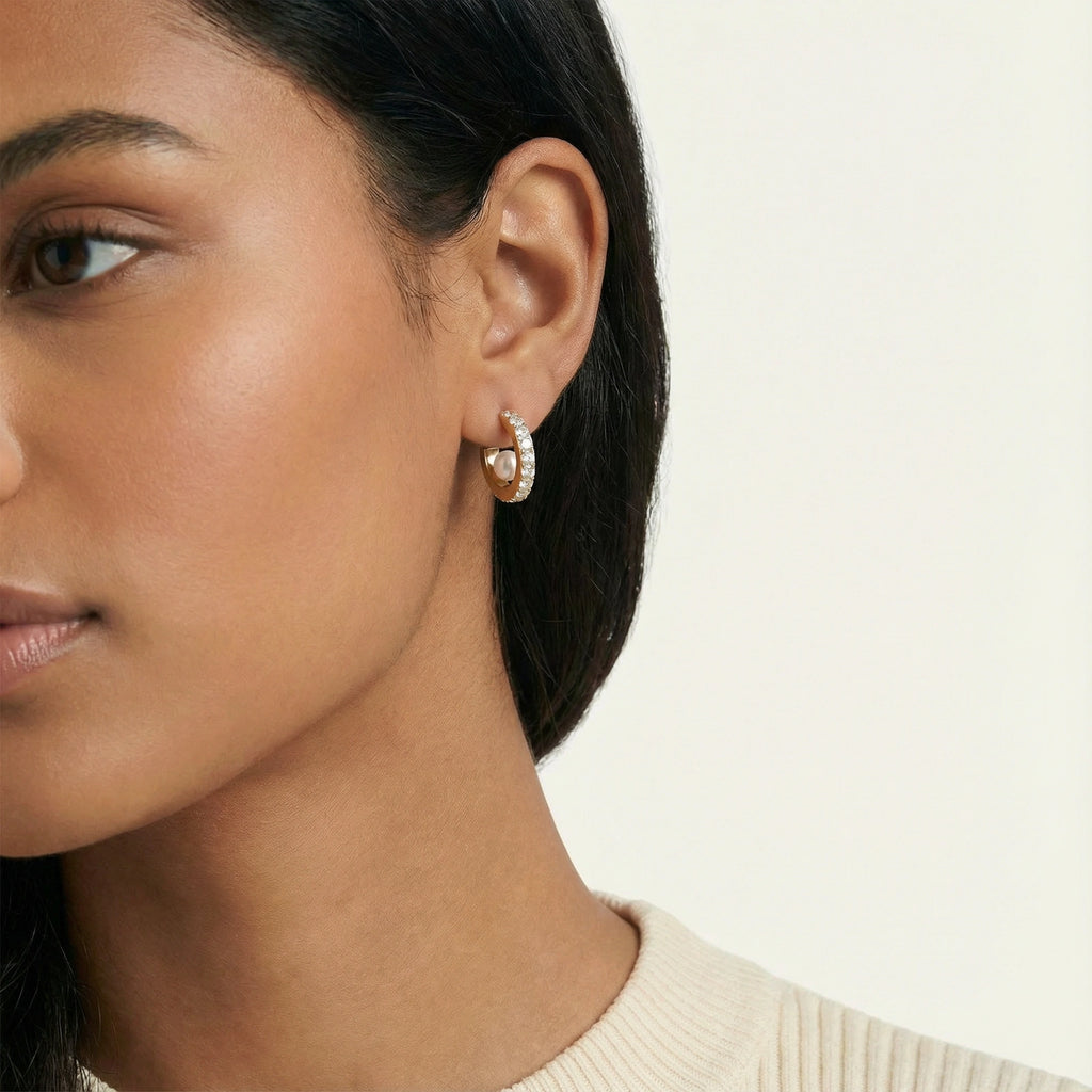 Créoles en perles de cristal