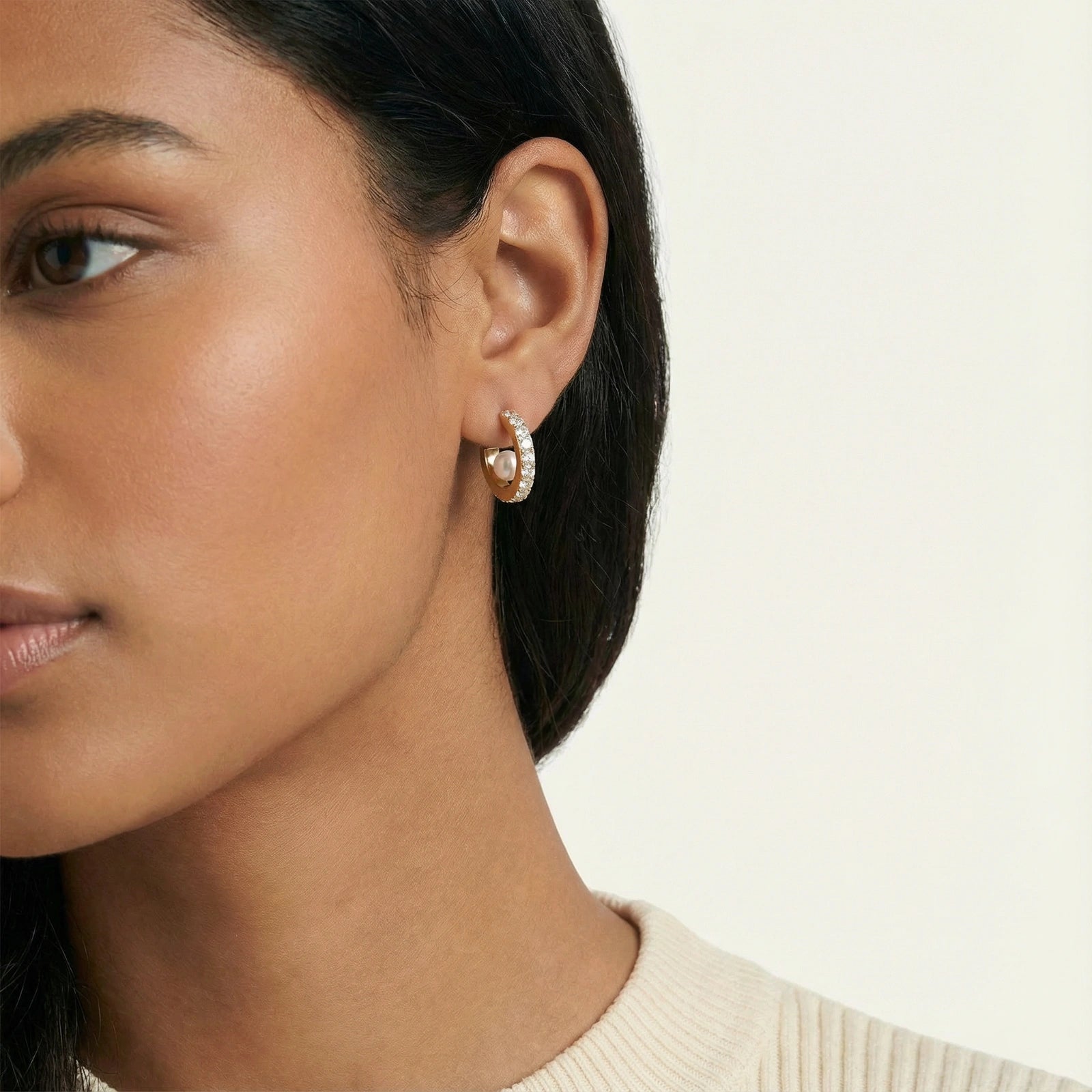 Créoles en perles de cristal