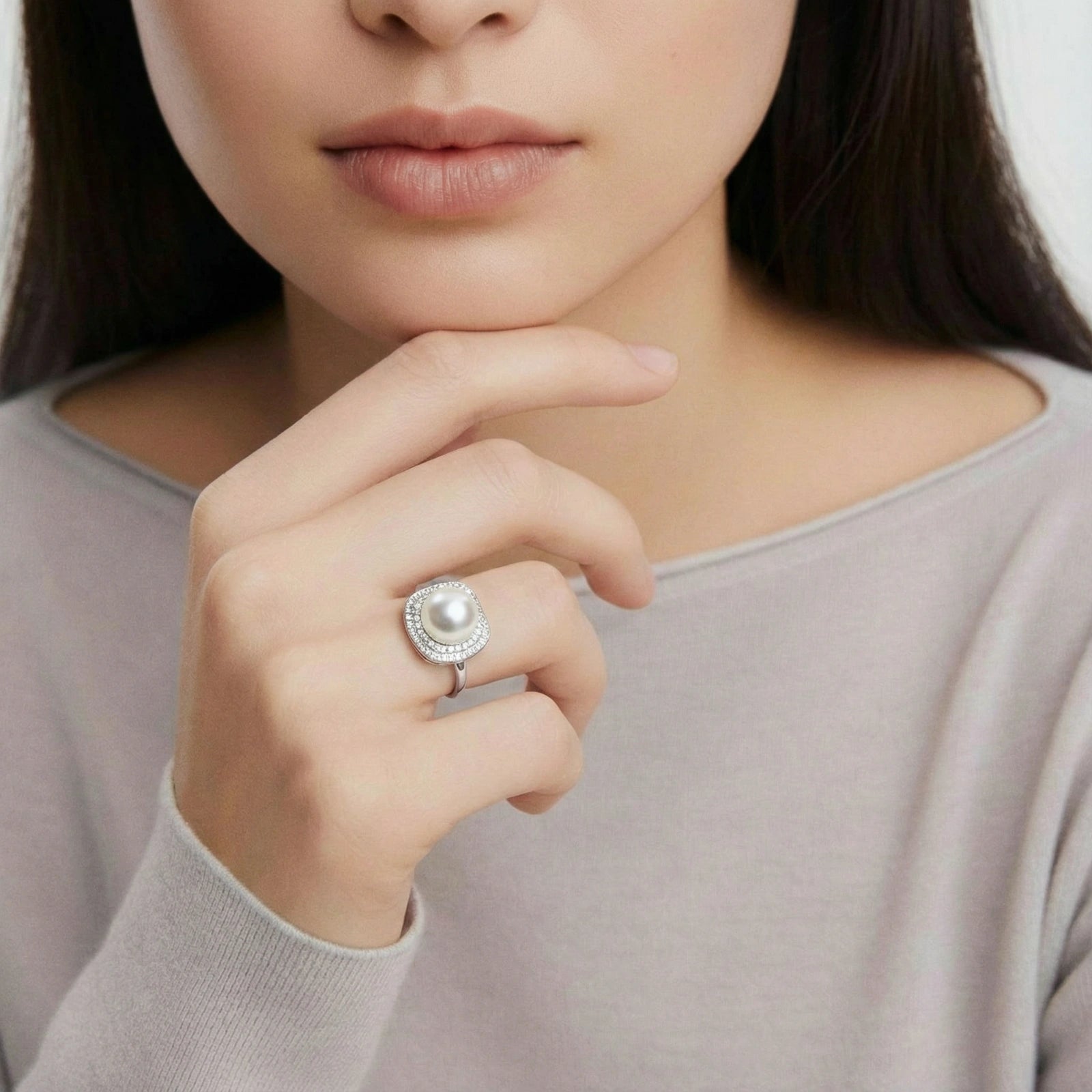 Bague Rêves de Halo de Perle