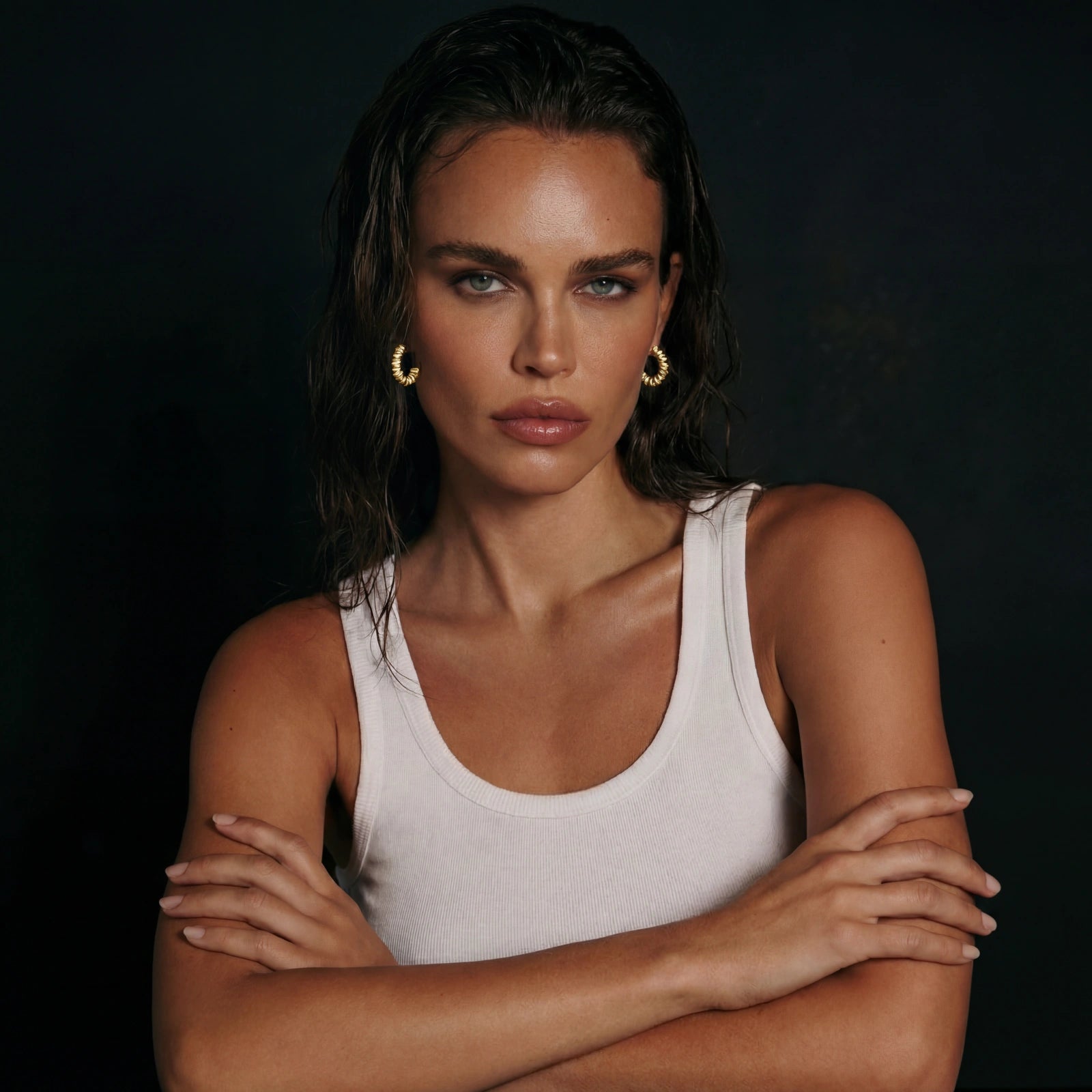 Créoles torsadées en or