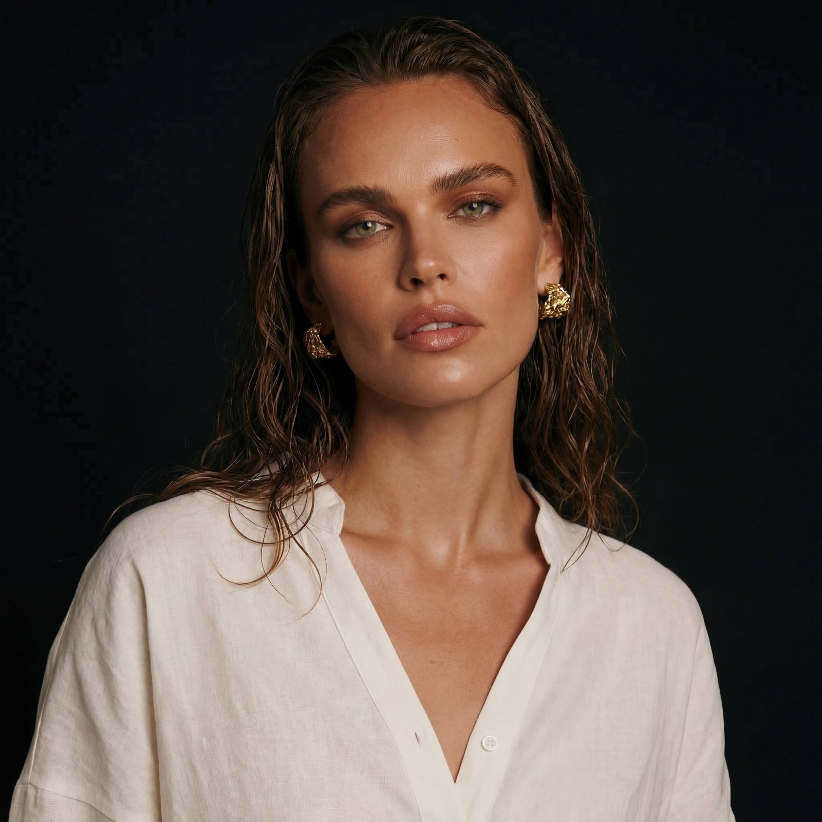 Créoles en or fondu