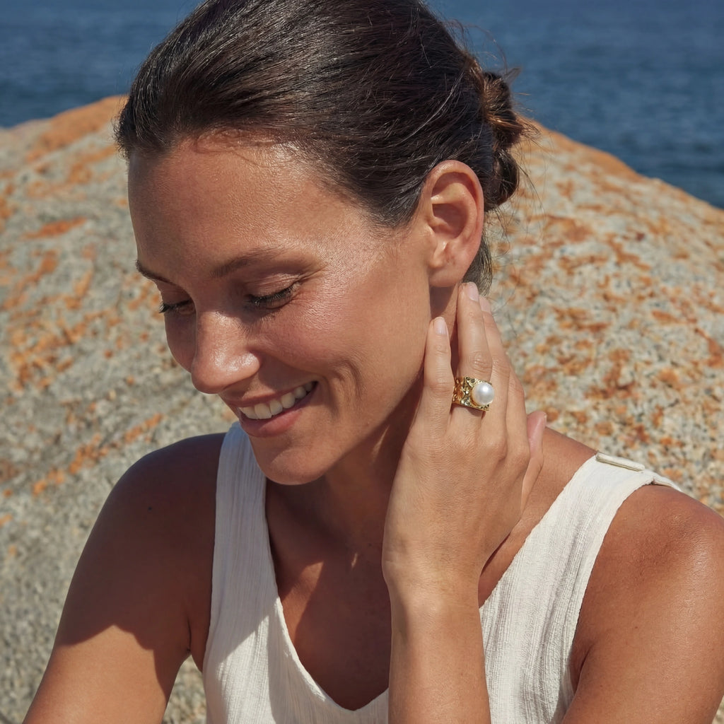 Bague perle Marée d'Or