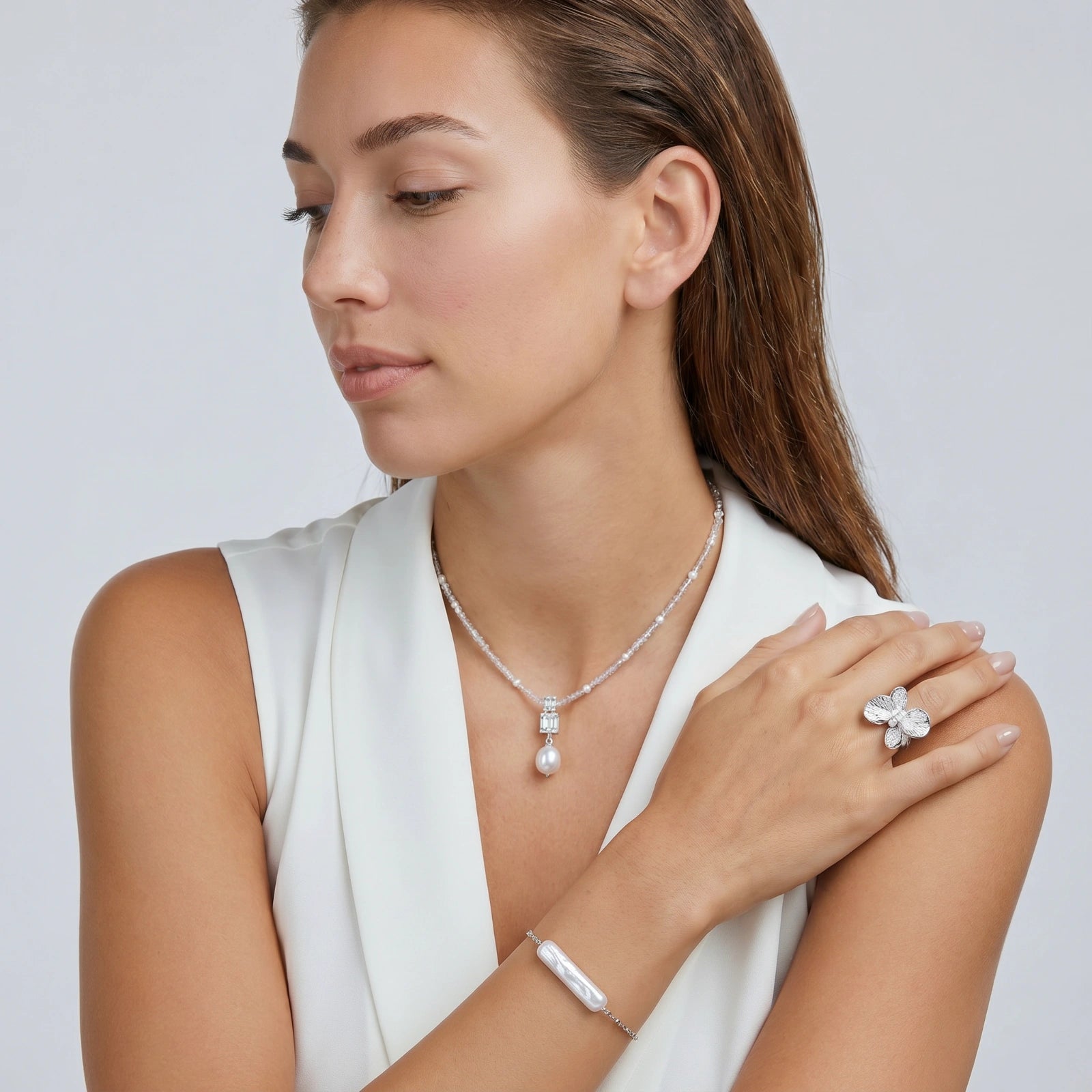 Collier de perles Rêves de Lavande