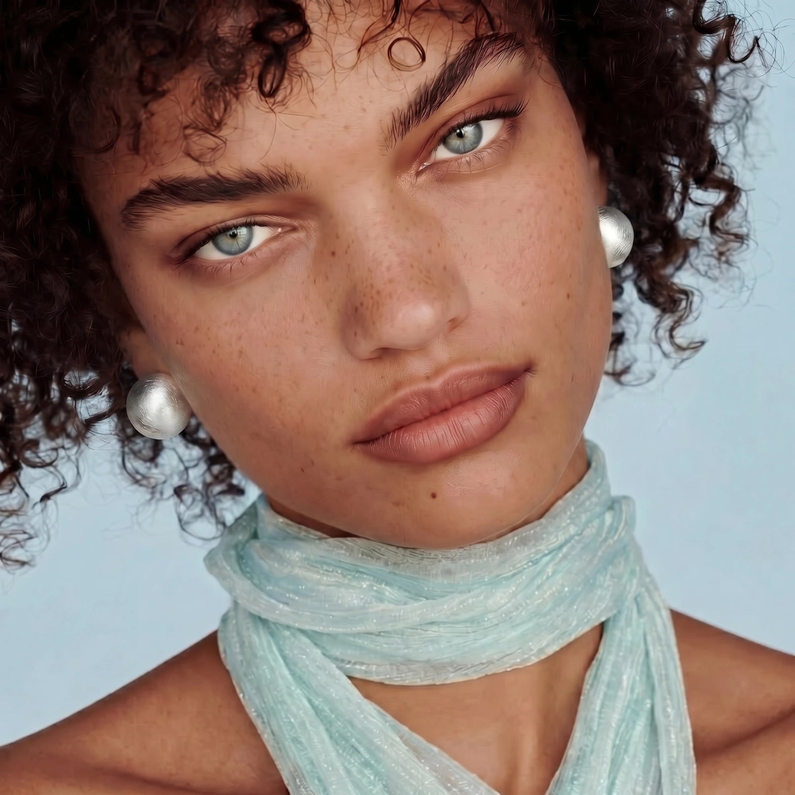 Boucles d'oreilles en forme de dôme en argent brossé