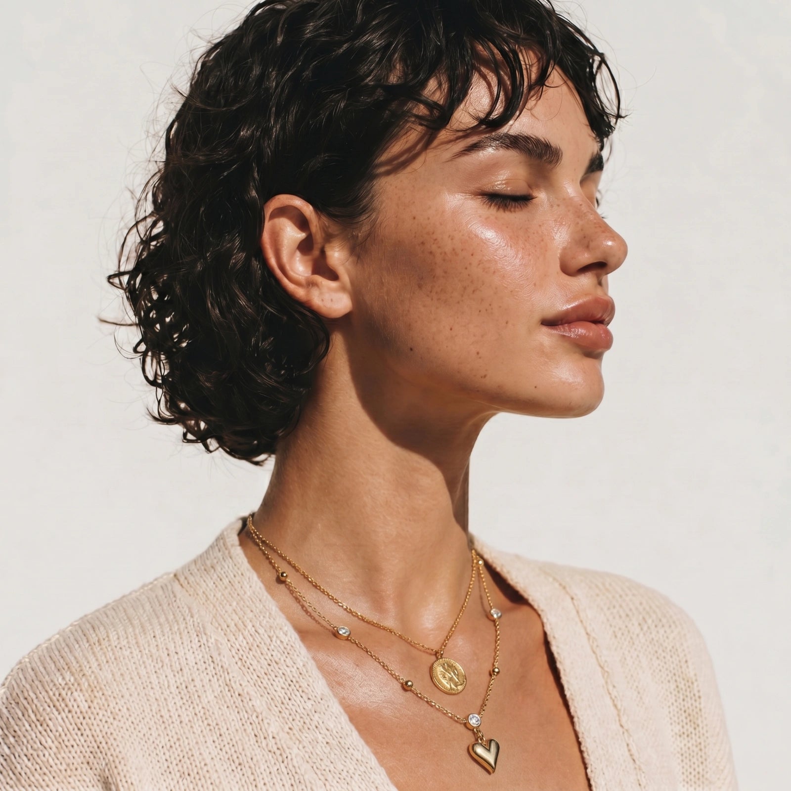 Collier pendentif cœur en cristal